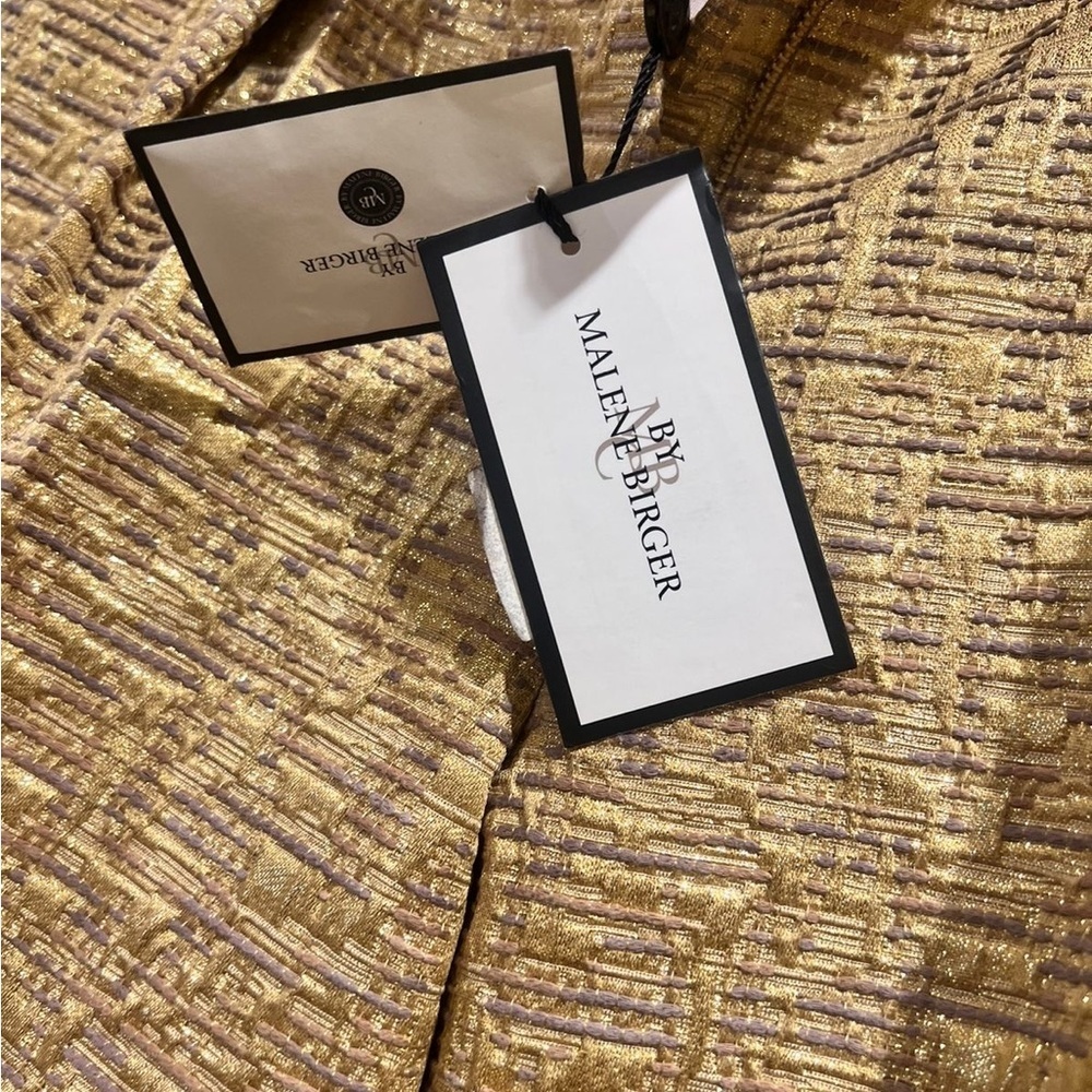 NWT By Malene Birger Metallic Gold Trousers - Picture 5 of 8